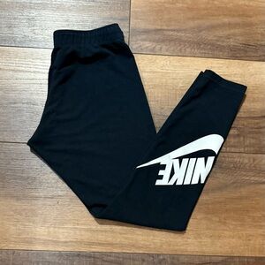 Nike Black and White Logo Joggers